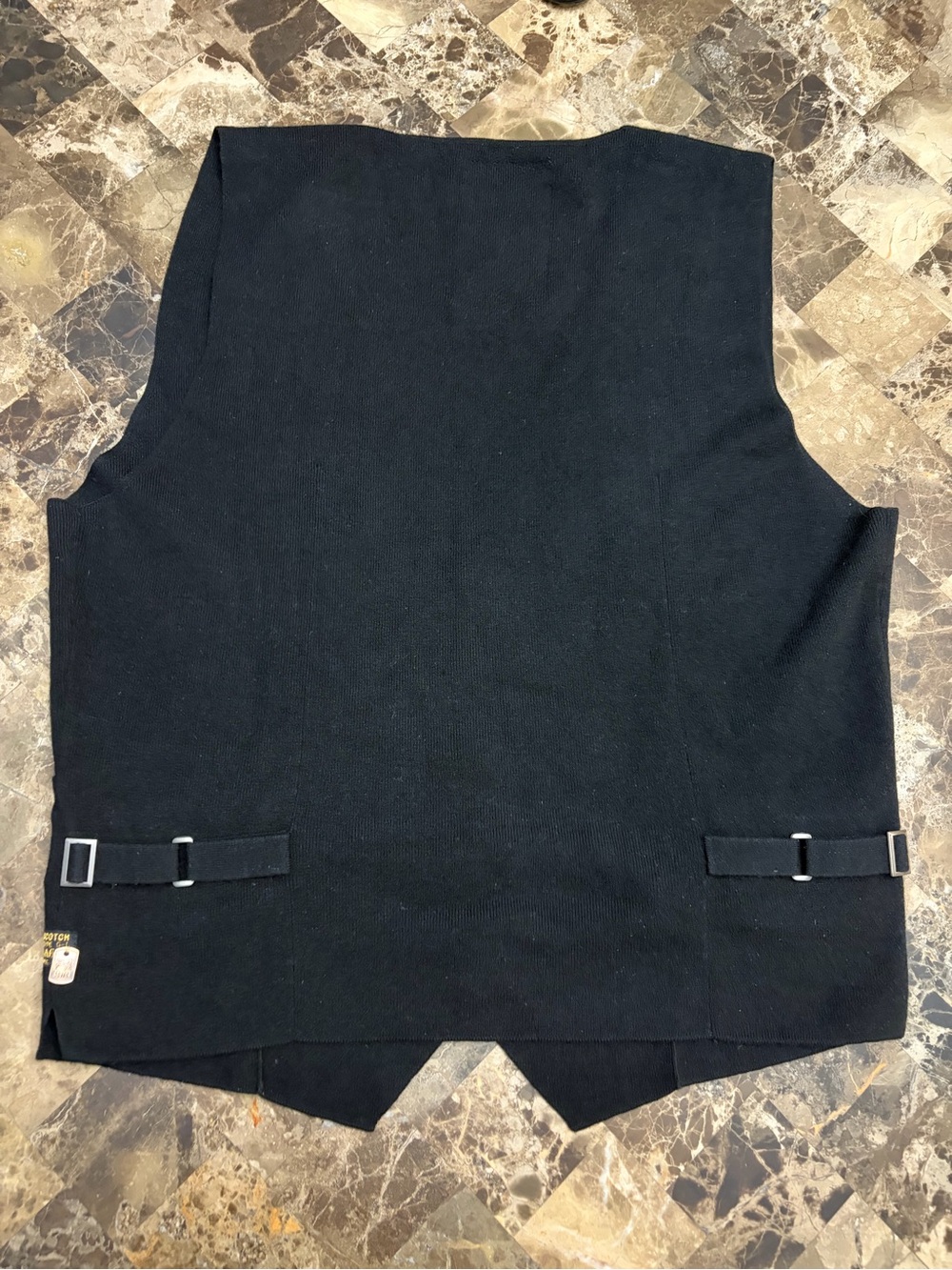 Scotch & Soda Classic Black Button-Up Vest size large - Picture 6 of 9